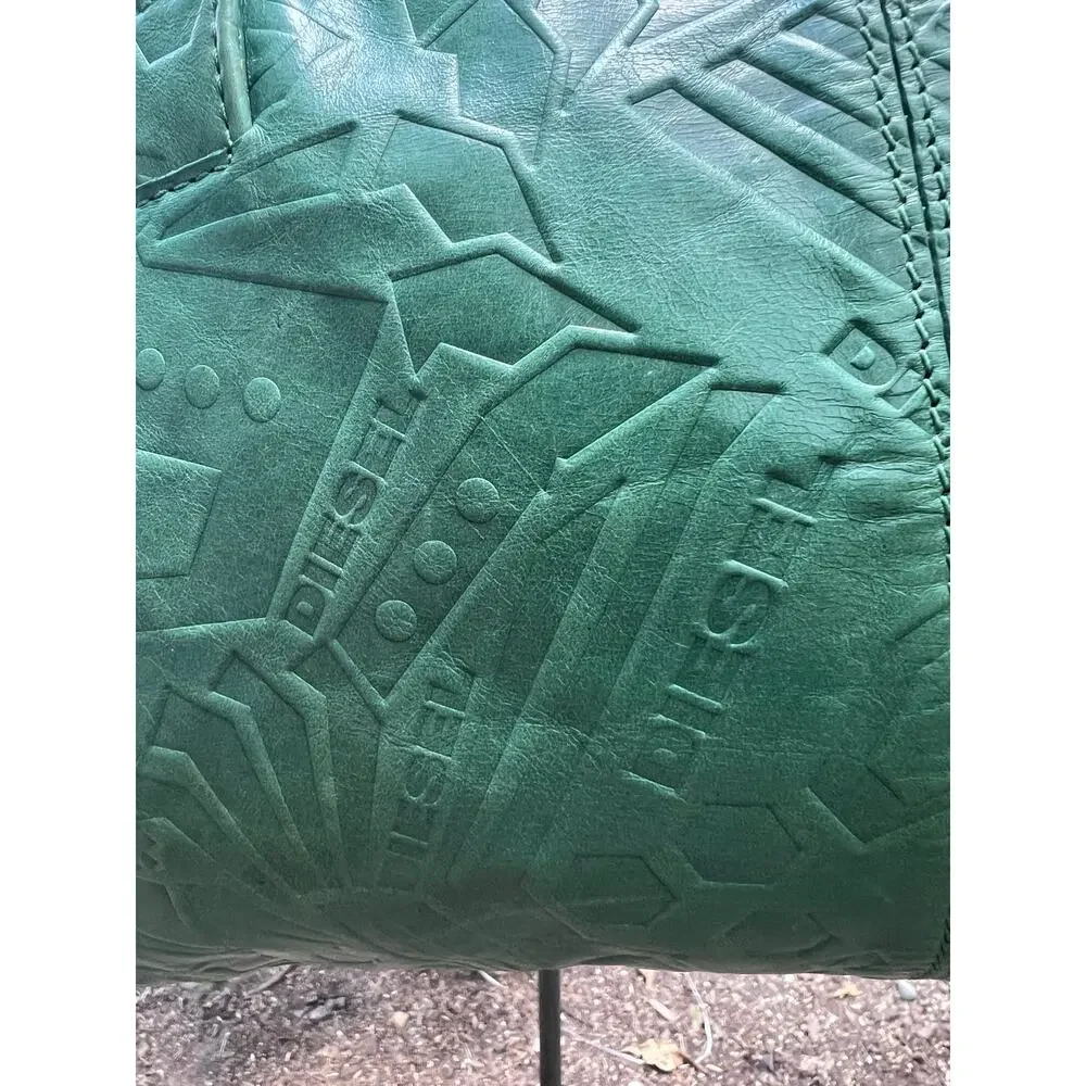 DIESEL $625 Women's Green Embossed Shoulder Bag